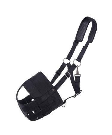 QHP grazing mask with nostrils size: pony color: black pony black