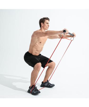 Portable Resistance Band Bar - 25.5 Inches for Home Gym Workouts Squats & Strength Training | Fitness Equipment with S Loops - Buy Online on GoSupps.com