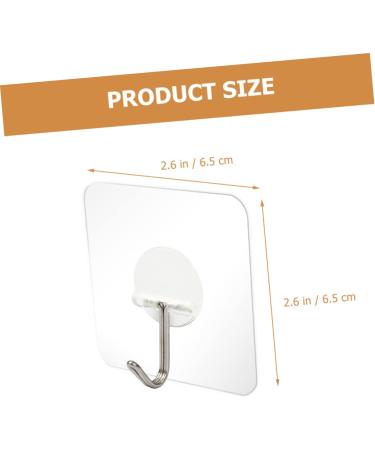 Generic 6pcs Transparent Sticky Hook Over The Door Hook Kitchen Hook Wall Mount Stainless Steel Wall-Mounted - Buy Online on GoSupps.com