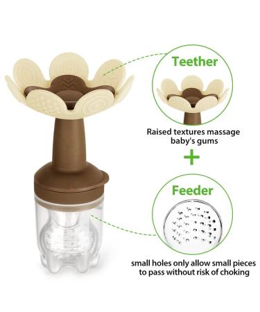 Haakaa Flower Feeder - BPA Free Silicone Baby Feeder for Safe Self Feeding | International Shipping - Buy Online on GoSupps.com