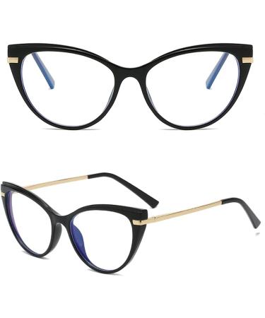 LJczka Cat Eyes Blue Light Blocking Glasses for Women - Retro Style Ideal for PC TV & Mobile Use - Black Frame - Buy Online on GoSupps.com