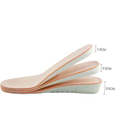 FRCOLOR Height Increase Shoe Inserts for Men - Leather Lift Insoles for Added Height & Comfort - Size 2 - Buy Online on GoSupps.com