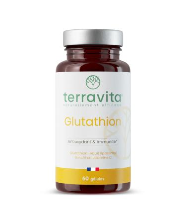 Glutathion Liposomal | Forme R duite GSH avec Vit C | Active Stable et Biodisponible | Antioxydant Puissant + Anti- ge + Immunit + Detox | 60 G lules Vegan | Made in France | Terravita