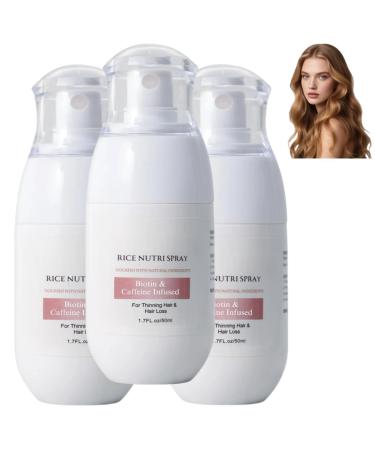 Spray anti-chute Spray nourrissant au riz Favorise la pousse des cheveux R duit la chute Rafra chit et non gras 3pcs