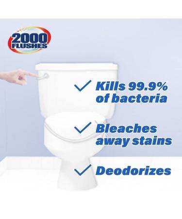 2000 Flushes Automatic Toilet Bowl Cleaner | Clear with chlorine 35g | Makes scrubbing easier by cleaning and refreshing your toilet bowl with each flush | 90615 | 1 Cube - Buy Online on GoSupps.com