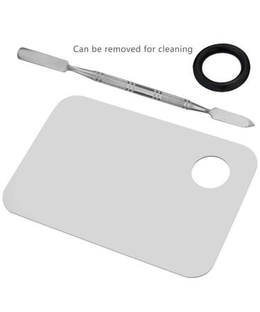 Professional Makeup Palette for Women - Stainless Steel - 15.2 x 10.2 cm - Includes Spatula - Perfect for Makeup Artists - Buy Online on GoSupps.com