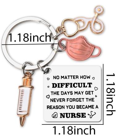 Guqqeuc Nurse Graduation Gifts - Stethoscope Syringe Keychain for Nurse Appreciation | Inspirational Gifts for Nursing Students & Practitioners - Buy Online on GoSupps.com