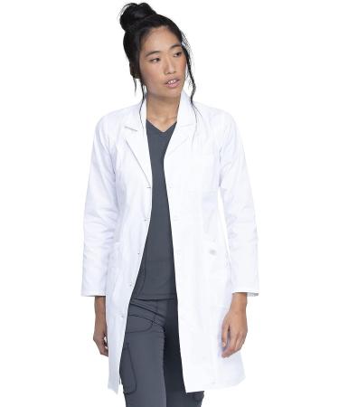 Dickies EDS Professional Women Scrubs Lab Coats 37 82401 Medium White - Buy Online on GoSupps.com