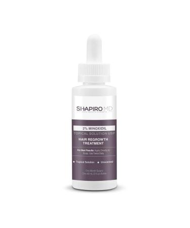 Minoxidil 2% Topical Solution for Women's Hair Growth, Serum Promotes Hair Regrowth by Reactivating Hair Follicles | Shapiro MD