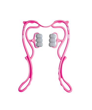 Neck massage device handheld neck massage scooter neck and shoulder massager pressure point neck massager massage muscle relaxation point roller for pain relief rose 1PCs