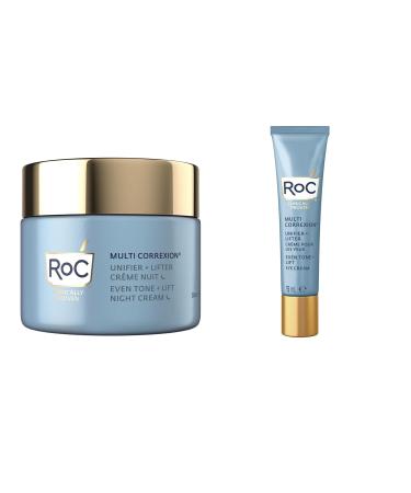 RoC - Multi Correxion Unifier + Lifter Night Cream & Unifier 50 ml + Lifter Eye Cream 15 ml - Anti-aging treatment - With Hexyl-R Complex and Niacinamide