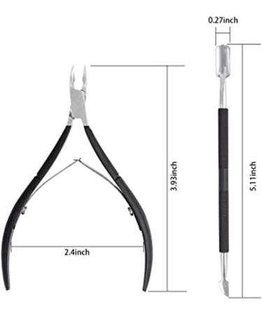 Fashion Stainless Steel Clipper Manicure Nail Art Tool Remove Dead Skin Nail Cuticle Scissor With Cuticle Pusher Cuticle Trimmer - Buy Online on GoSupps.com