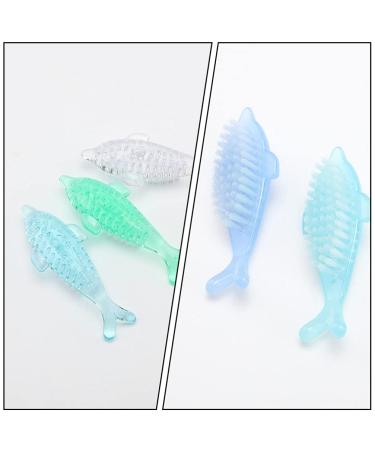Lurrose 4pcs Nail Brushes Set - Delphin Form Cleaning Brushes for Toenails & Fingernails | Nail Art Tools in Random Colors - Ideal for Nail Peeling & Cleaning - Buy Online on GoSupps.com