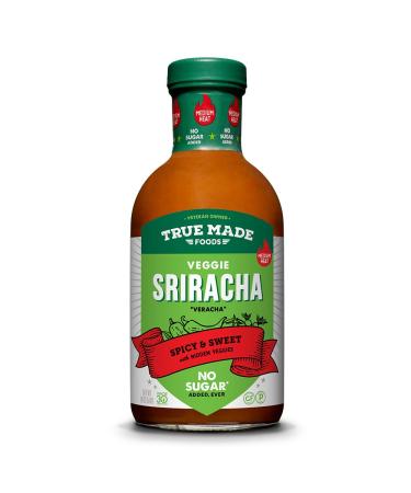 True Made Foods Original Veracha, Vegetable Sriracha, Whole 30 Compliant, Paleo Certified, Non-Gmo, Sugar-Free, 18 Oz. Glass Bottle