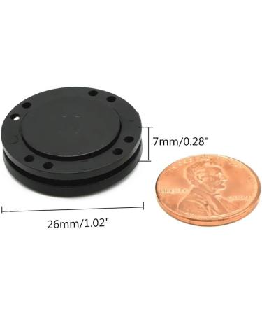 6pcs 26mm Black Magnetic Coat Buttons | Invisible Hidden Sewing Snaps for Clothing & Bags | Washable Nylon with Magnets Inside - Buy Online on GoSupps.com