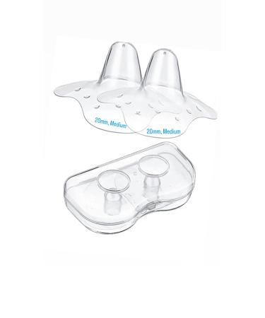 2pcs/Set Breast Nipple Shield Silicone Breast Milk Feeding Protector Nipple Shield Breastfeeding Size Medium (Triangle Transparent)