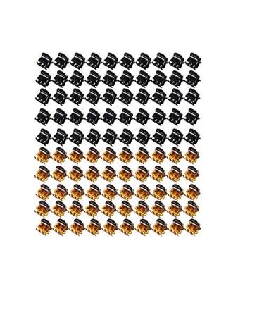 1cm black/brown/Transparent Mini Hair Claw Clips Plastic Claws Pins Clamps Small Jaw for Girls and Women(black+brown each 50 pieces)  - Buy Online on GoSupps.com