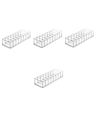 Beavorty 4pcs Box Makeup Storage Box Acrylic Organizers Tuba Stand Eye Shadow Holder Make up Eye Shadow Box