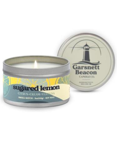 Sugared Lemon Soy Candle - Lemon Verbena Vanilla | 100% Natural Soy Wax | 30+ Hour Burn | Handcrafted in the USA | Perfect for Home & Office - Buy Online on GoSupps.com