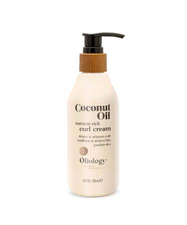 Oliology Coconut Oil Curl Cream - Defines & Enhances Curls & Waves | Botanically Infused | Conditions & Reduces Frizz | Made in USA  Cruelty Free & Paraben Free (8.5oz) 8.5 Fl Oz (Pack of 1)