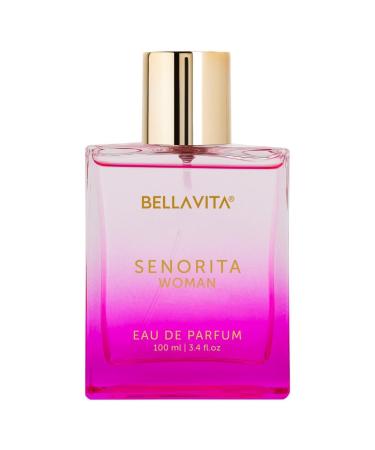 Bell'a Vita Luxury Senorita Woman Eau De Parfum Perfume with Yuzu Lotus Magnolia Musk|Premium Long Lasting Floral Fruity Fragrance for Women 100ML.