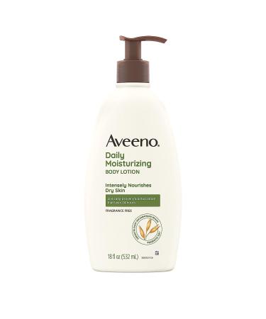 Aveeno Daily Moisturizing Body Lotion with Soothing Oat and Rich Emollients to Nourish Dry Skin Gentle & Fragrance-Free Lotion is Non-Greasy & Non-Comedogenic 18 fl. oz