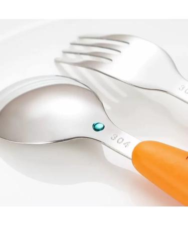 Baby Cutlery Set - Learning Spoon & Fork for Kids 18 Months+ | Self-Feeding Essentials - Buy Online on GoSupps.com