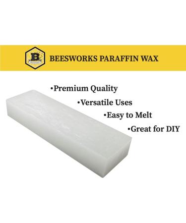 Beesworks Paraffin Wax - 1 lb Refined General Purpose Paraffin Wax - Pure Wax for DIY Candle Making Canning Waterproofing Metal Preservation and More - Buy Online on GoSupps.com