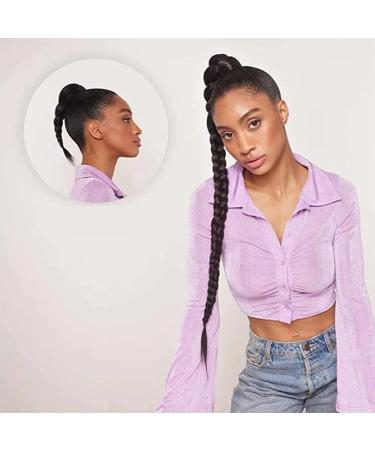 Braid Ponytail Hair Extension Long Straight Wrap Around Soft Synthetic Hairpiece With 2 Matching Hair Ties and 10 Hair Clips Bobby Pins - 150g 32" Blonde Ruby) Blonde (Ruby) - Buy Online on GoSupps.com