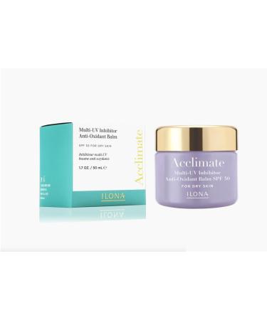 ILONA Acclimate | Multi-UV Inhibitor Anti-Oxidant Balm | Face Moisturizer with SPF | SPF 30 | 1.7 oz