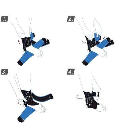 Sports Edition Ankle Stabilizer | Adjustable Compression Support for Men & Women | Criss-Cross Straps for Sprains Achilles Tendonitis & Plantar Fasciitis | Universal Fit Black - Buy Online on GoSupps.com
