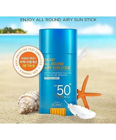 SCINIC Airy Sun Stick SPF 50+ PA++++ 25g - Lightweight Sunscreen Protection - Buy Online on GoSupps.com