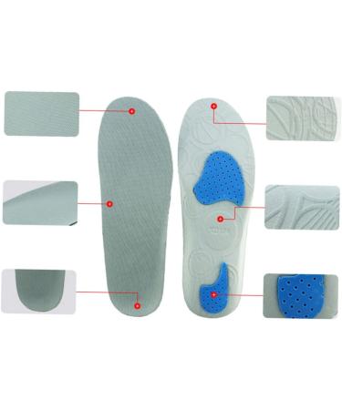 Healeved Plantar Fasciitis Insoles - Breathable Sports Shoe Inserts for Foot Support - Grey, Size 1 (1 Pair) - Buy Online on GoSupps.com