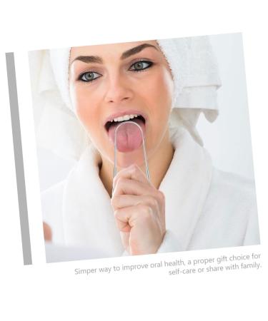FRCOLOR Stainless Steel Tongue Cleaner - 2pcs Metal Tongue Scraper for Adults Portable 12.8X7CM Dental Hygiene Tool - Buy Online on GoSupps.com