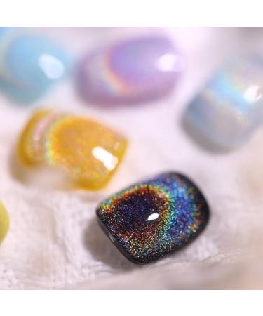 5ML Rainbow Nail Polish Cat Eye Nail Gel Universal Varnish Shiny Diamond Magnetic UV Gel Nail Glitter Manicure Beauty Decoration - (Color: C8 7g) - Buy Online on GoSupps.com