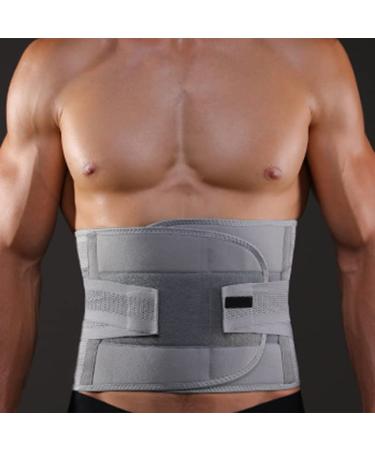ZJchao Adjustable Back Support Belt for Lower Back - Breathable & Comfortable Compression Brace for Men - Grey - Buy Online on GoSupps.com