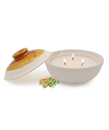 Sandalwood Candle Large 3-Wick Scented Candle Natural Soy Wax Aromatherapy Candles Gifts Sets Funny Gift for Women Best Friend Classmate Sandalwood 5.87IN