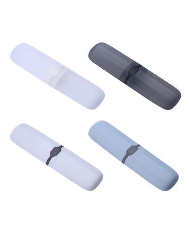 Khiry 4 pieces travel toothbrush case waterproof toothbrush case storage box waterproof toothbrush box for travel camping school