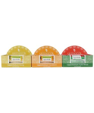 Greenendoor Lip Care Set | Classic Apple Mint & Sea Buckthorn Balms | Save on Natural Organic Jojoba Lip Care | Eco-Friendly & Plastic-Free - Buy Online on GoSupps.com