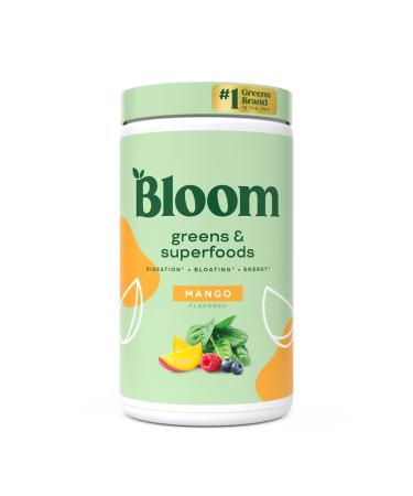 Bloom Nutrition Super Greens Powder Smoothie & Juice Mix - Probiotics for Digestive Health Bloating Relief Women Enzymes with Superfoods Spirulina Chlorella Gut (Mango)