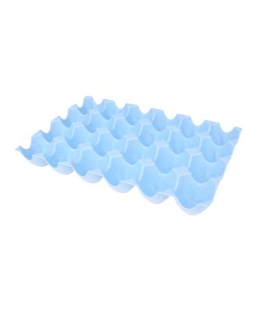 Hemoton Egg Holder Organizer Box Straw Stacked Grids for Refrigerator Storage Holder Egg Breakage-proof Thicken Wheat Blue Blue 29*19CM