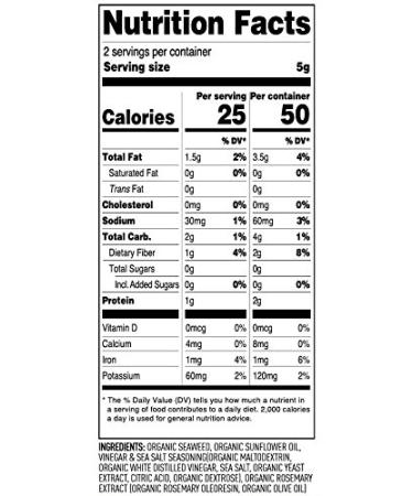 Annie Chun's Organic Seaweed Snacks - Sea Salt & Vinegar 0.35 oz (Pack of 1) | Healthy Vegan Seaweed Snack - Buy Online on GoSupps.com