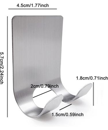 Ibuloule 5 PCs Self-Adhesive Shaving Hooks | Stainless Steel Shower & Razor Hooks | No Drill Installation Wall Storage Solutions - Buy Online on GoSupps.com