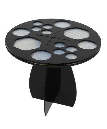 SuperGlockt make up brush keeper brush storage cosmetic brush dryer brush holder acrylic brush organizer 14 holes (black) - Buy Online on GoSupps.com