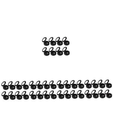 Housoutil 40 Pcs Empty Eye Shadow Box Travel Accessories Travel Lotion Jars Eyeshadow Holder Round Highlighter 4x3.8cmx5pcs Blackx5pcs