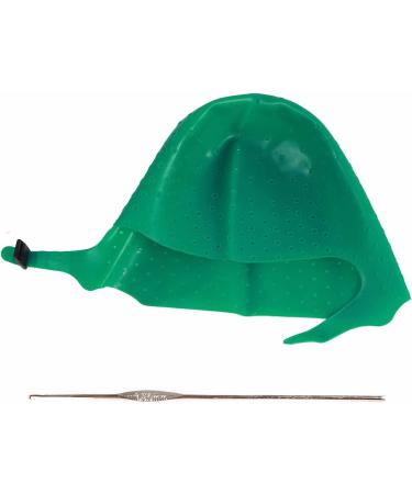Hair Dye Hat Professional Reusable Silicone Tint Hat for Beauty Salon (Green) - Buy Online on GoSupps.com