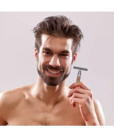 Long Handle Safety Razor for Men & Women - Double Edge Manual Shaver | No Shaving Slice | Eco-Friendly Grooming - Buy Online on GoSupps.com