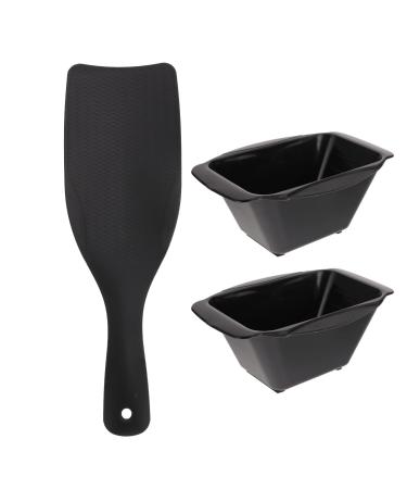 Minkissy 1 Set Hair Coloring Tools Hair Dying Cream Bowl Highlighting Board with Teeth Hair Colour Board Highlight Board for Hair Barber Salon Hairdressing Tools Modeling Abs Balance Board Black