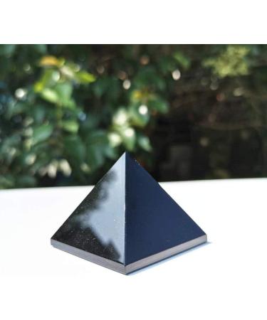40mm Black Obsidian Pyramid Crystal Stone - Stones - Chakra Reiki Balancing - Buy Online on GoSupps.com