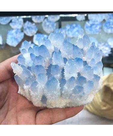 Natural Crystal Rough 350g-500g Blue White Crystal Cluster Natural Quartz Cluster Samples Crystal Stone for collecction 1pc - Buy Online on GoSupps.com